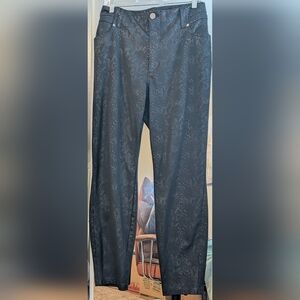 Simply Vera Vera Wang Black Snake-Print Jogger Pants